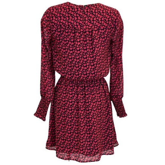 Eliane Rose Heart Print Vneck Short Party Dress Womens Small Textured 3D Cottage - Picture 2 of 11